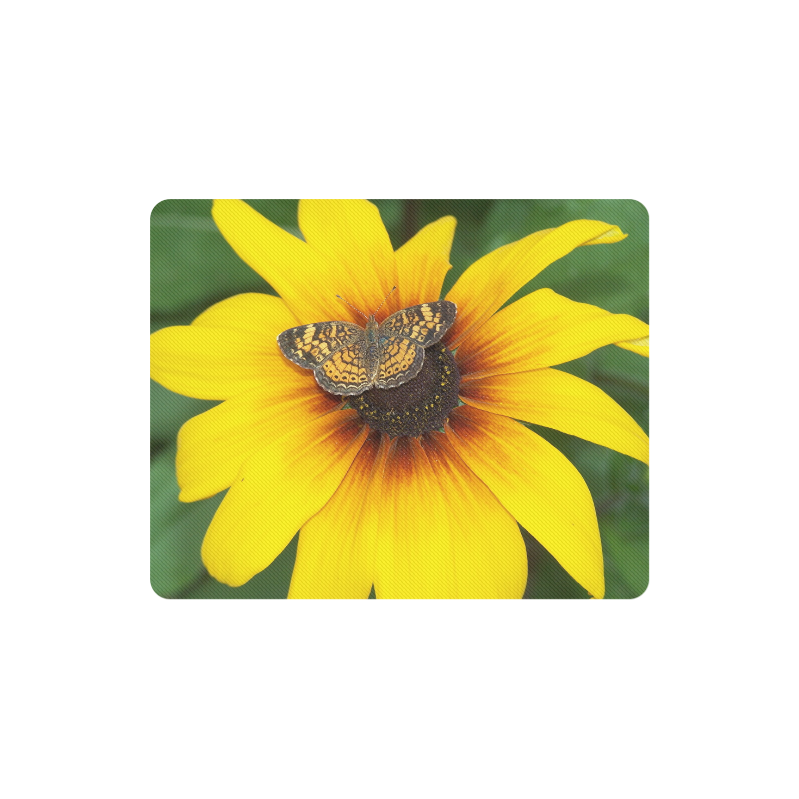 Butterfly on sunflower Mouse Pad Rectangle Mousepad