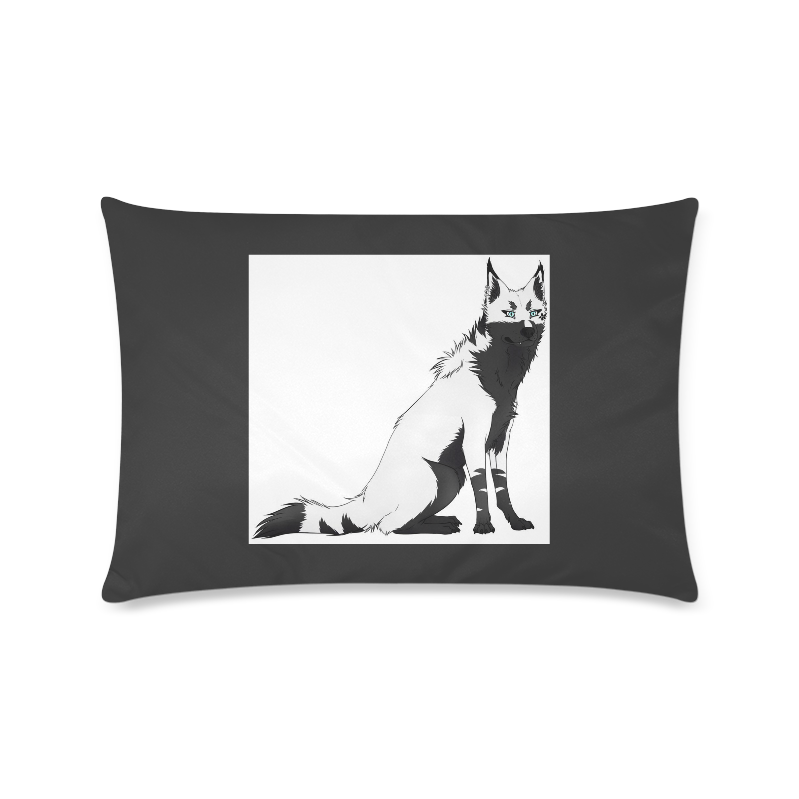 Patience Pillow Case Black Custom Zippered Pillow Case 16"x24"(Twin Sides)