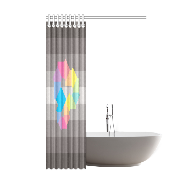 Square Spectrum (Rainbow) Shower Curtain 48"x72"