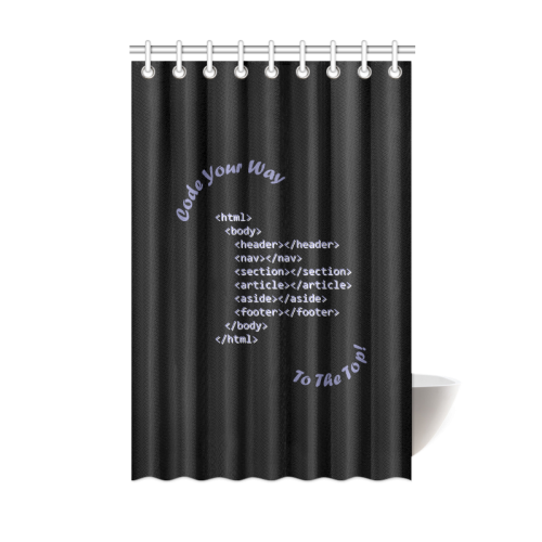 Code Your Way (Light) Shower Curtain 48"x72"