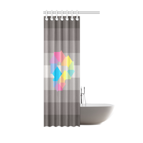 Square Spectrum (Rainbow) Shower Curtain 36"x72"