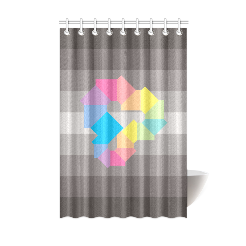 Square Spectrum (Rainbow) Shower Curtain 48"x72"