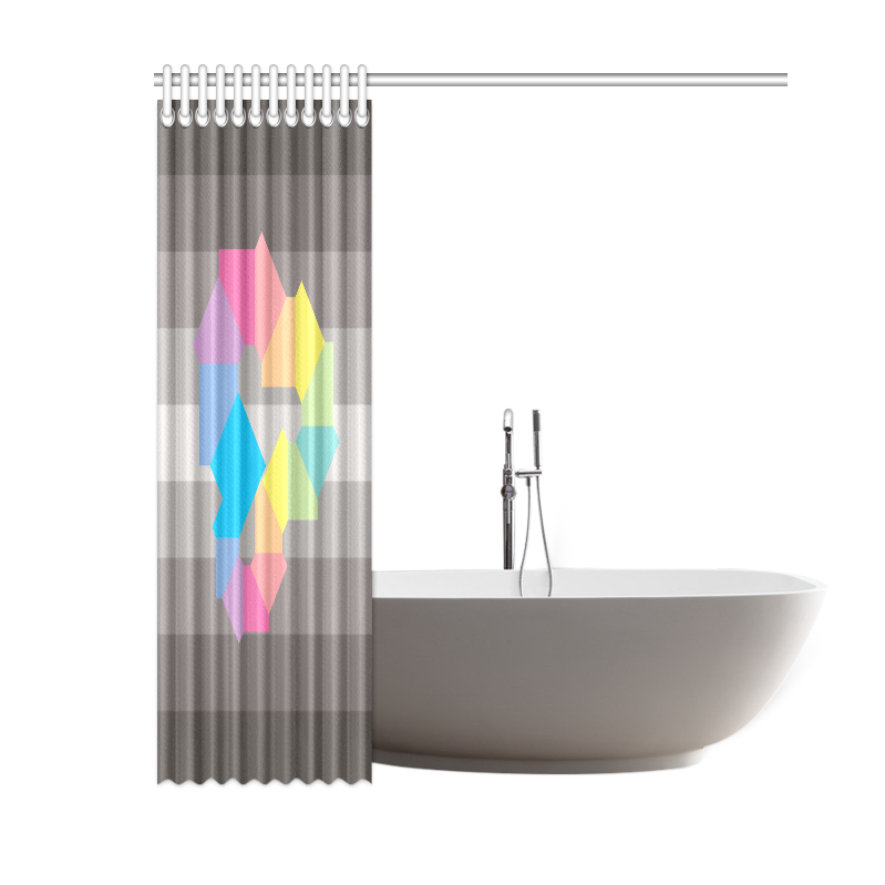 Square Spectrum (Rainbow) Shower Curtain 60"x72"