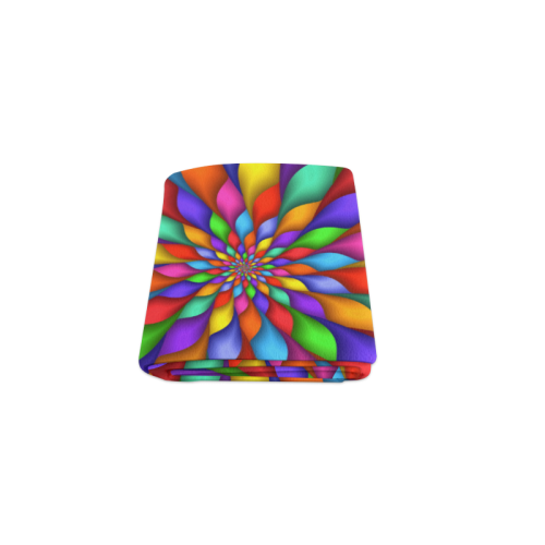 Psychedelic Rainbow Spiral Blanket 40"x50"