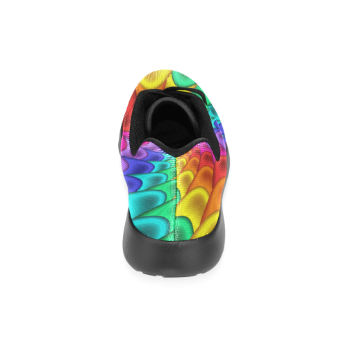 Psychedelic Rainbow Spiral Women’s Running Shoes (Model 020)