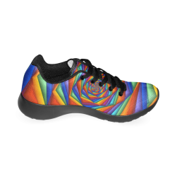 Psychedelic Rainbow Spiral Women’s Running Shoes (Model 020)