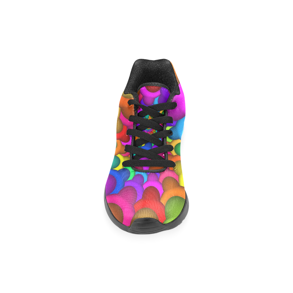 Psychedelic Rainbow Spiral Men’s Running Shoes (Model 020)