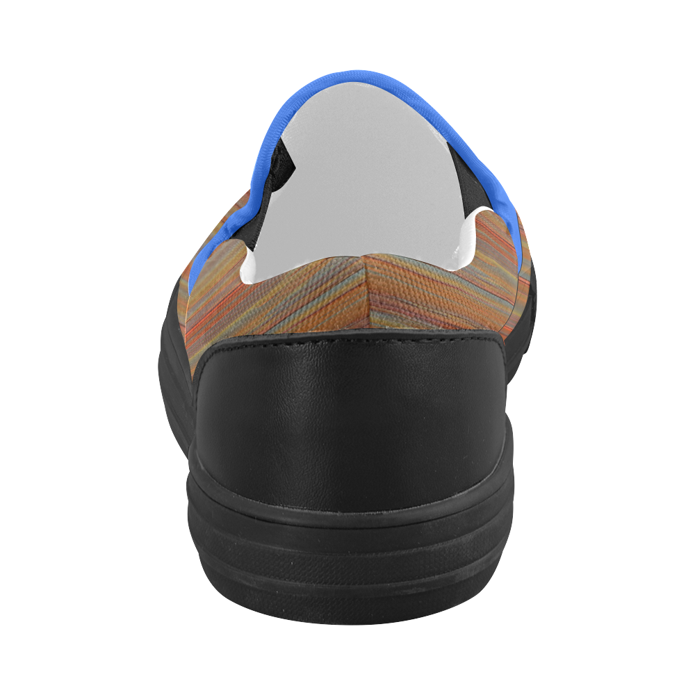 BEAUTY STREAKS BLUE Women's Slip-on Canvas Shoes (Model 019)