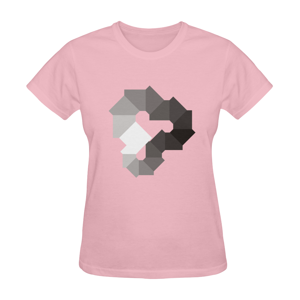 Square Spectrum (Grayscale) Sunny Women's T-shirt (Model T05)