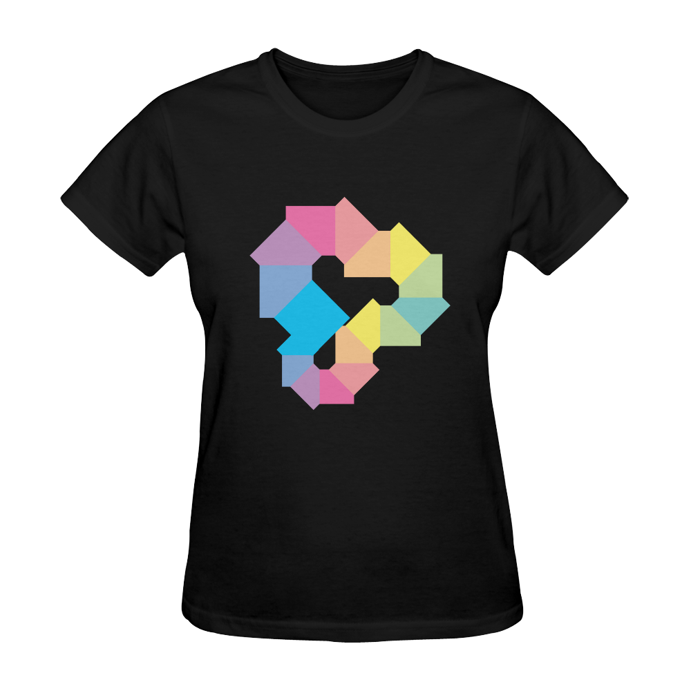 Square Spectrum (Rainbow) Sunny Women's T-shirt (Model T05)