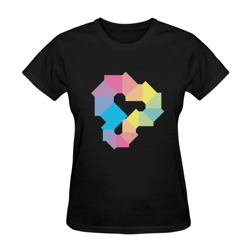 Square Spectrum (Rainbow) Sunny Women's T-shirt (Model T05)
