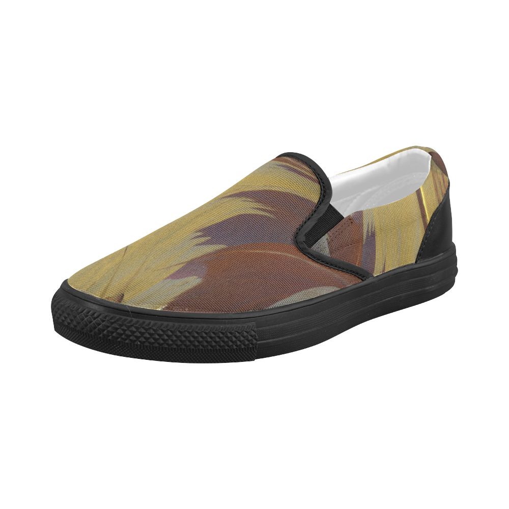 BOLD ABSTRACT Women's Slip-on Canvas Shoes (Model 019)