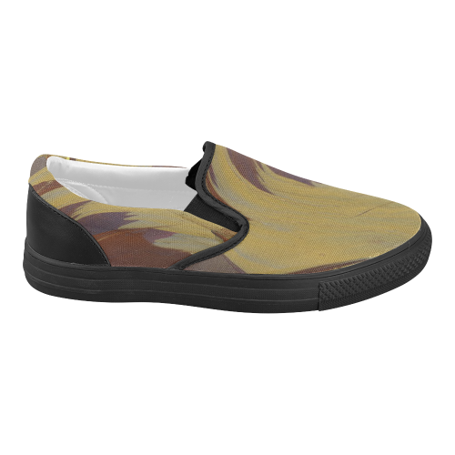 BOLD ABSTRACT Women's Slip-on Canvas Shoes (Model 019)