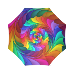 Psychedelic Rainbow Spiral Umbrella Foldable Umbrella (Model U01)