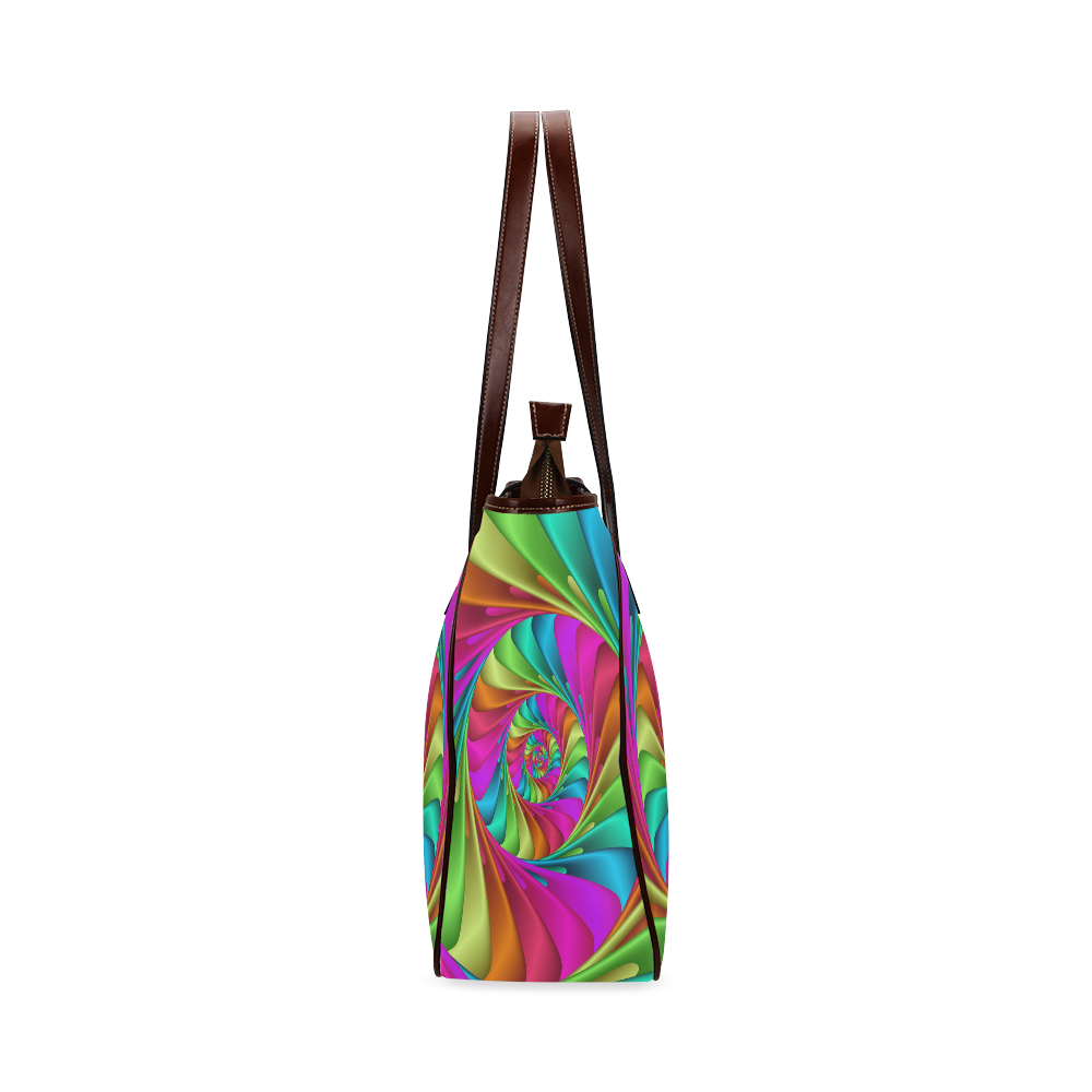 Psychedelic Rainbow Spiral Tote Bag 13" Classic Tote Bag (Model 1644)