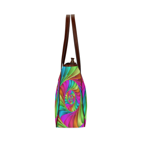 Psychedelic Rainbow Spiral Tote Bag 13" Classic Tote Bag (Model 1644)