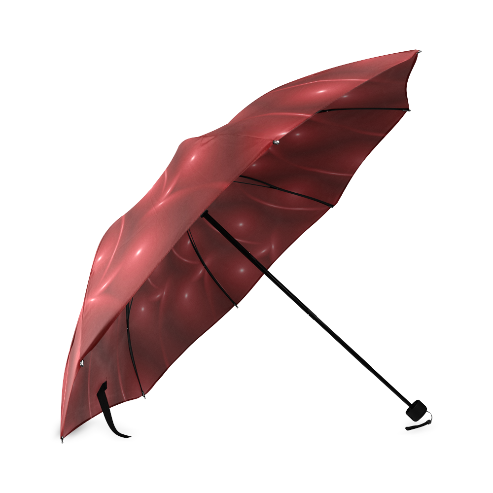 Glossy Red Spiral Umbrella Foldable Umbrella (Model U01)