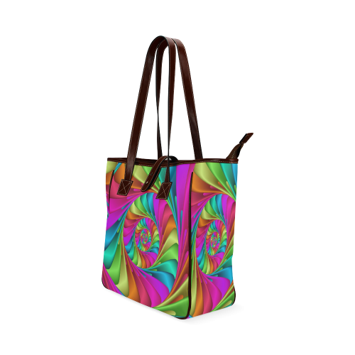 Psychedelic Rainbow Spiral Tote Bag 13" Classic Tote Bag (Model 1644)