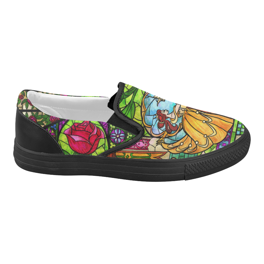 Tale as Old as Time Women's Slip-on Canvas Shoes (Model 019)