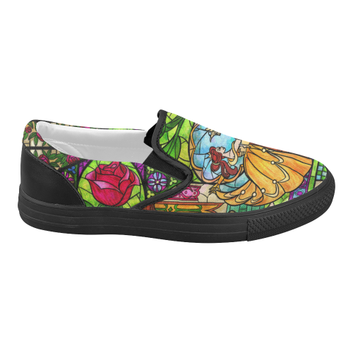 Tale as Old as Time Women's Slip-on Canvas Shoes (Model 019)