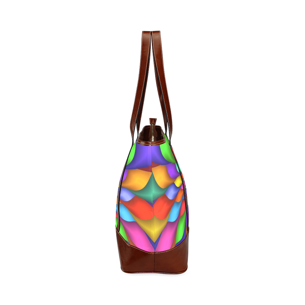 Psychedelic Rainbow Spiral Tote Bag 11" Tote Handbag (Model 1642)