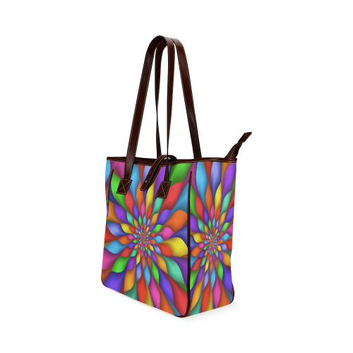 Psychedelic Rainbow Petals Tote Bag 13" Classic Tote Bag (Model 1644)