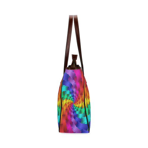 Psychedelic Rainbow Spiral Tote Bag 13" Classic Tote Bag (Model 1644)