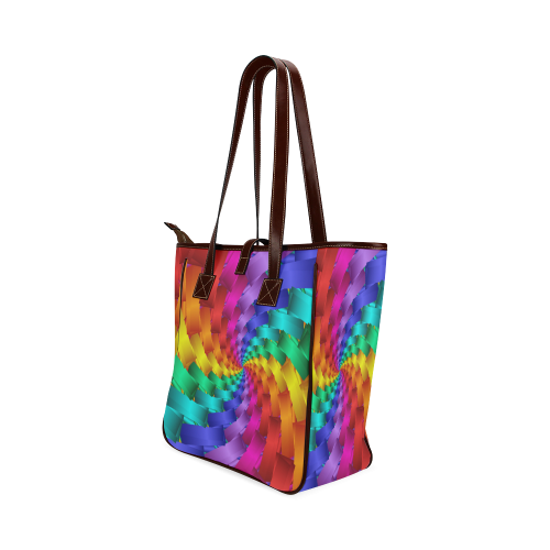 Psychedelic Rainbow Spiral Tote Bag 13" Classic Tote Bag (Model 1644)