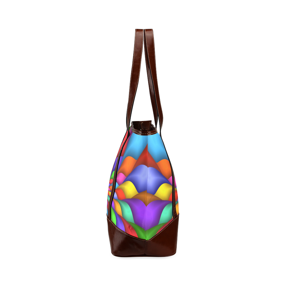 Psychedelic Rainbow Spiral Tote Bag 11" Tote Handbag (Model 1642)