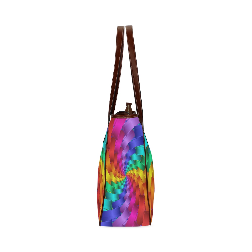 Psychedelic Rainbow Spiral Tote Bag 13" Classic Tote Bag (Model 1644)