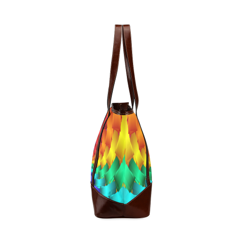 Psychedelic Rainbow Spiral Tote Bag 11" Tote Handbag (Model 1642)