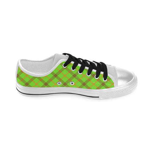 test plaid 1 Women's Classic Canvas Shoes (Model 018)