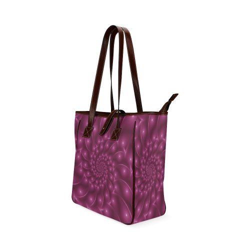 Glossy Berry Pink Spiral Tote Bag Classic Tote Bag (Model 1644)