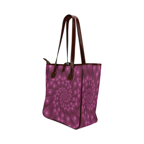 Glossy Berry Pink Spiral Tote Bag Classic Tote Bag (Model 1644)