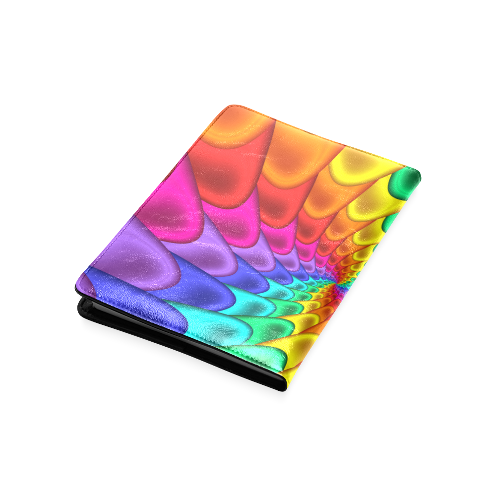 Psychedelic Rainbow Spiral NoteBook A5 Custom NoteBook A5