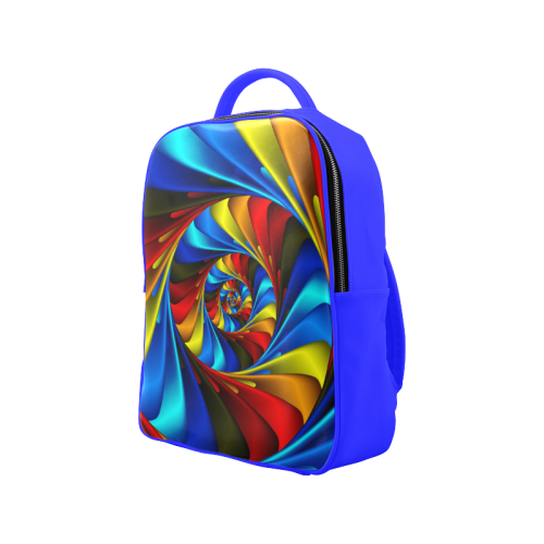 Psychedelic Rainbow Spiral Backpack Popular Backpack (Model 1622)