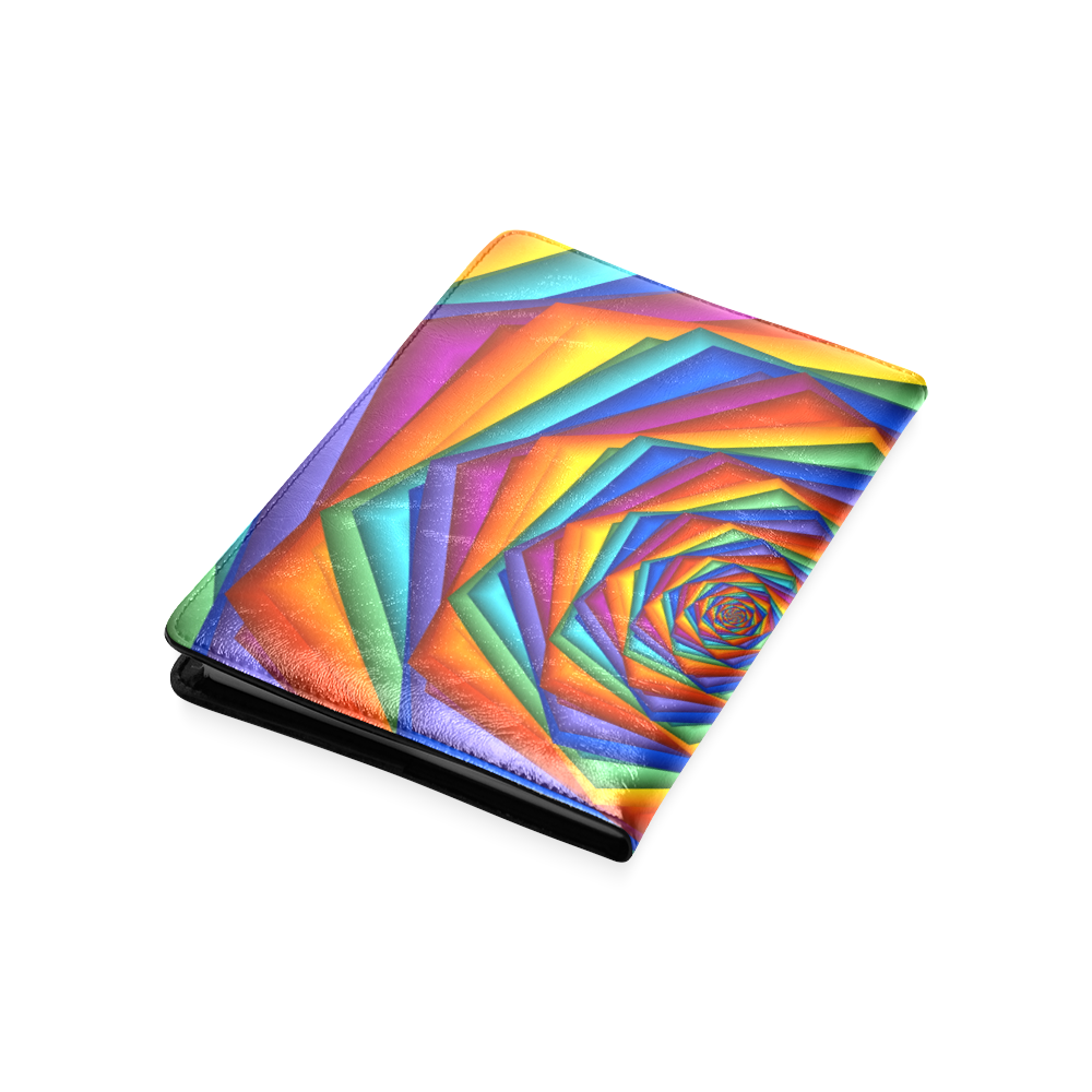 Psychedelic Rainbow Spiral NoteBook A5 Custom NoteBook A5