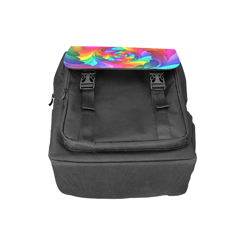 Psychedelic Rainbow Spiral Casual Shoulders Backpack Casual Shoulders Backpack (Model 1623)