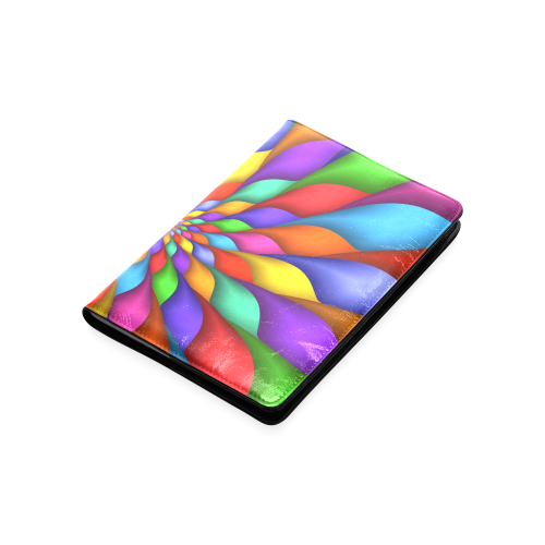 Psychedelic Rainbow Spiral Petals NoteBook A5 Custom NoteBook A5