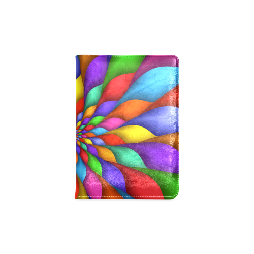 Psychedelic Rainbow Spiral Petals NoteBook A5 Custom NoteBook A5