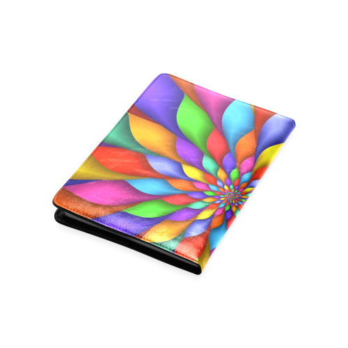 Psychedelic Rainbow Spiral Petals NoteBook A5 Custom NoteBook A5