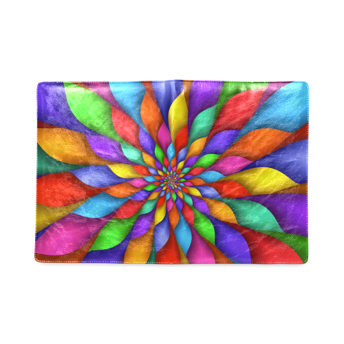 Psychedelic Rainbow Spiral Petals B5 Custom NoteBook B5