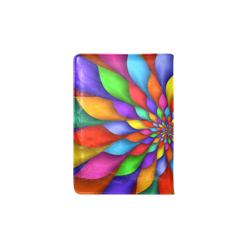 Psychedelic Rainbow Spiral Petals NoteBook A5 Custom NoteBook A5