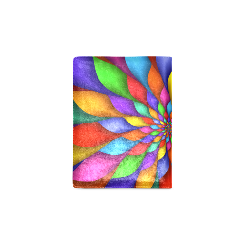 Psychedelic Rainbow Spiral Petals B5 Custom NoteBook B5