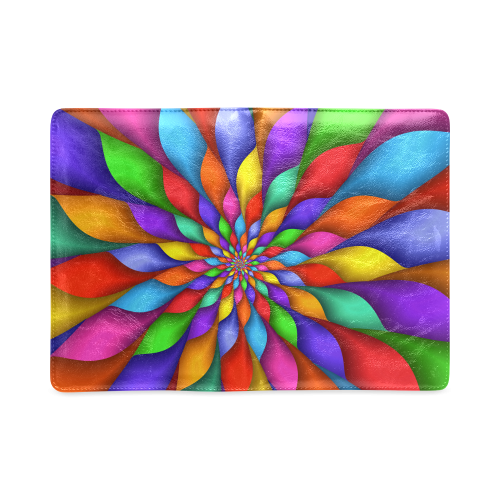 Psychedelic Rainbow Spiral Petals NoteBook A5 Custom NoteBook A5