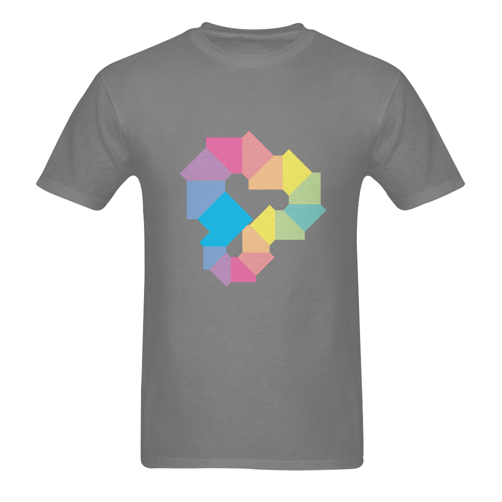 Square Spectrum (Rainbow) Sunny Men's T- shirt (Model T06)