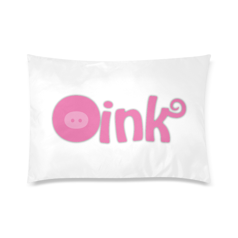 Oink Piggy Pig Custom Zippered Pillow Case 20"x30" (one side)
