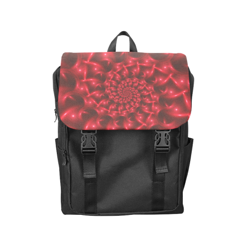 Red Glossy Spiral Casual Shoulders Backpack Casual Shoulders Backpack (Model 1623)