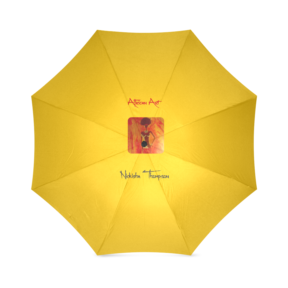 african woman Foldable Umbrella (Model U01)