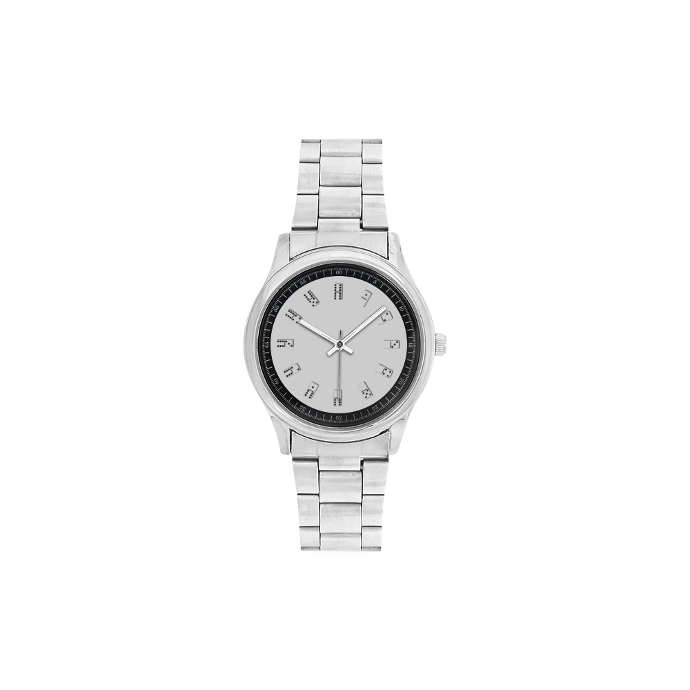 Conceptual Dominos Men's Stainless Steel Watch(Model 104)